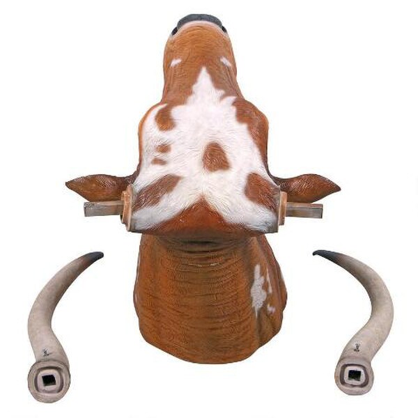 Head Texas Longhorn Bull Sculptural Wall Trophy Statue Decorative Art